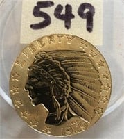 Copy 1929 Indian Head Five Dollar Gold Coin Proof