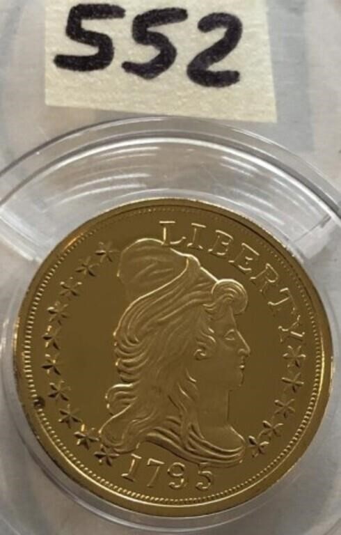 Copy 1795 Gold Plated Liberty Coin Proof