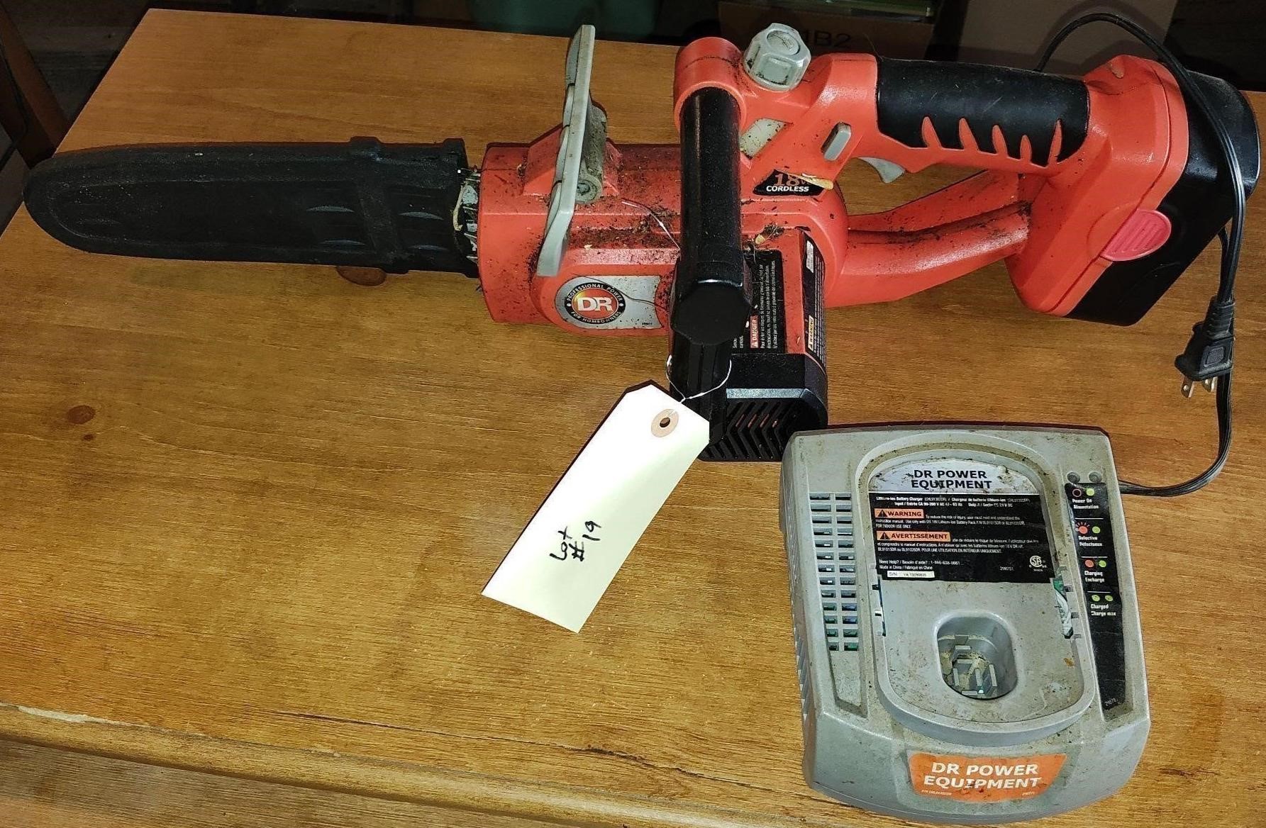 Battery operated Chain saw.