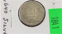 1910 Silver 25 Cents Netherlands World / Foreign