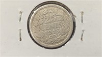 Key: 1913 Silver 25 Cents Netherlands World /