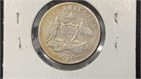 Key: 1920-M Silver 1 Shilling Australia, low