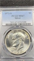 1972-S PCGS MS67 Silver Eisenhower Dollar