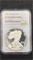 1987-S NGC PR69 Ultra Cameo Proof Silver Eagle