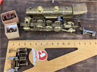 Vintage brass locomotive & tender project pieces