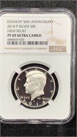 2014-P NGC PF69 Ultra Cameo Silver Proof  Kennedy