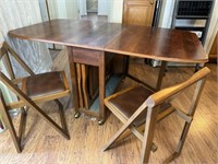 Folding Table with 4 Stowaway Chairs