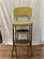 Vintage Yellow Step Chair