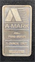 A-Mark 1oz .999+ Silver Bar