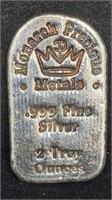 Monarch Precious Metals 2 Oz .999 Silver Bar