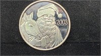 2003 Christmas Theme 1oz .999 Silver Round