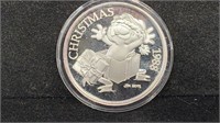 1988 Garfield Christmas Theme 1oz .999 Silver