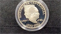 1990 Silver Proof Eisenhower Centennial