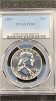 1960 PCGS PR67 Silver Proof Franklin Half Dollar