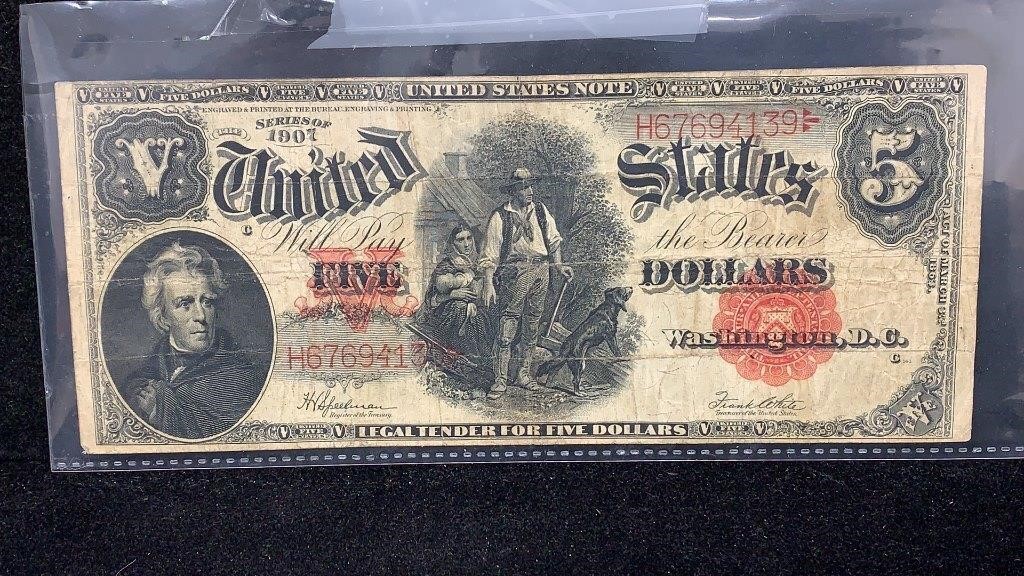 Currency: 1907 $5 ‘Woodchopper’ United States