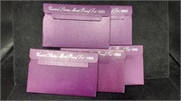 1989-S to 1993-S US Proof, run of (5) Sets