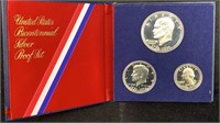 1776-1976 Silver Proof Bicentennial (3) Coins Set