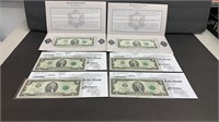 Currency: (6) UNC $2 Mixed Series (2 are *Star*