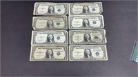 Currency: (8) 1935 $1 Silver Certificate Notes