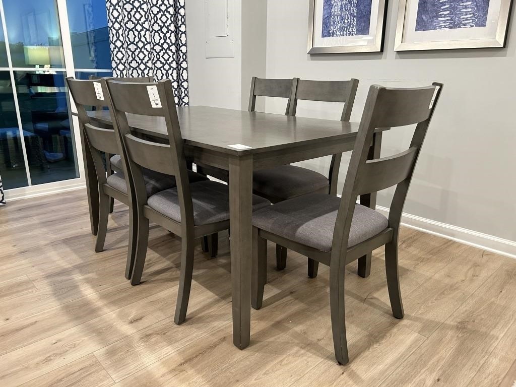 7PC DINING TABLE & CHAIRS