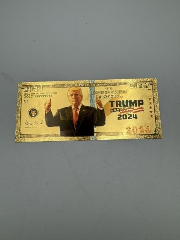 2024 24K Gold Foil Plated Trump Bill