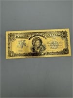 $5 Indian Note 24K Gold Foil Plated