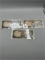 3 100 Peso Japanese Bills
