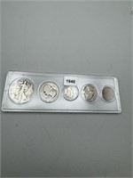 1940 Mint/Year Sets, Silver Coins