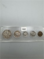 1942 Mint/Year Sets, Silver Coins