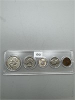 1951 Mint/Year Sets, Silver Coins