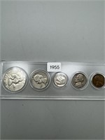 1955 Mint/Year Sets, Silver Coins