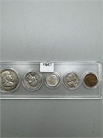 1957 Mint/Year Sets, Silver Coins