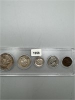 1958 Mint/Year Sets, Silver Coins