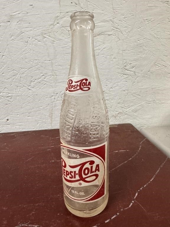 1960-70's Pepsi Cola 12 Oz Glass Bottle