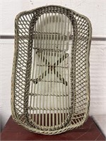 Vintage Rattan Wicker Baby Weight Scale Basket