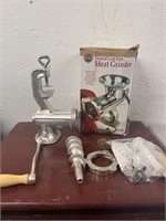 Heavy-Duty Tinned Cast Iron Meat Grinder