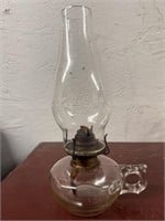 Antique Queen Anne Style Oil Lamp