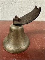Vintage Bronze Bell with Leather Strap