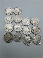 14 Various Date Buffalo Nickel