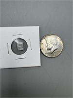 1969 40% Silver Kennedy Half Dollar, 1G 999 Fine S