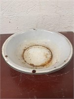 11" Vintage Enamelware Bowl