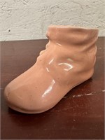 4.25" McCoy Pink Ceramic Boot Planter