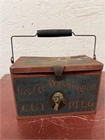 Antique George Washington Cut Plug Lunch Box