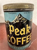 1930's Peak Coffee Tin Advertising Can