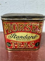 Antique Morse's Standard 2 Lb Tea Tin