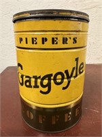 Vintage Pieper's Gargoyle Coffee Tin