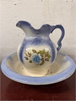 Vintage Water Basin W/ Pitcher