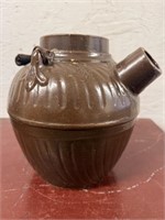 Antique Swirl Ribbed Albany Brown Glaze Stoneware