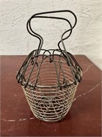 Vintage 6" French Wire Egg Basket