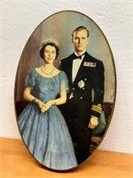 1953 Queen Elizabeth, Prince Phillip Oval Tin